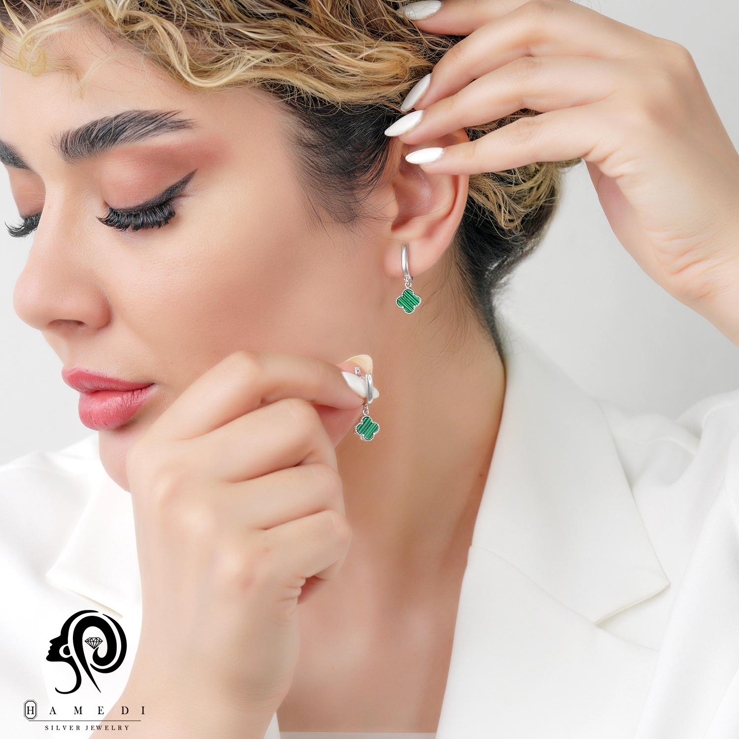 گوشواره نقره زنانه ونکلیف کلیپسی - Image 2