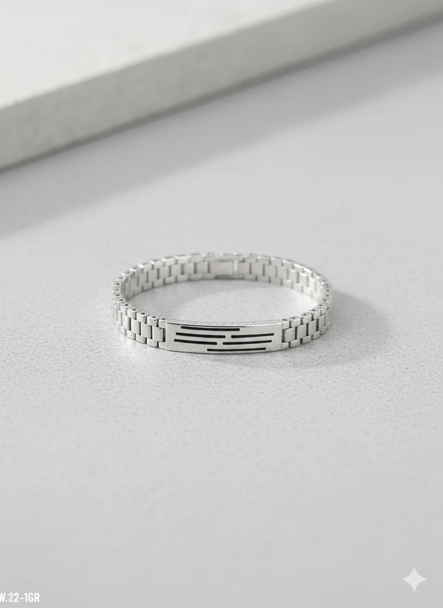 silver-bracelet-with-black-three-line-dial1